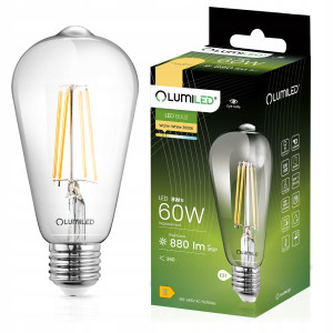 Żarówka LED E27 BULB  60W ciepła